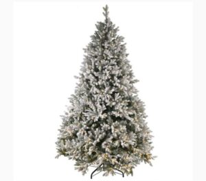 Sapin en plastique ALASKA SPEED, enneigé, LEDs, 230cm, Ø150cm