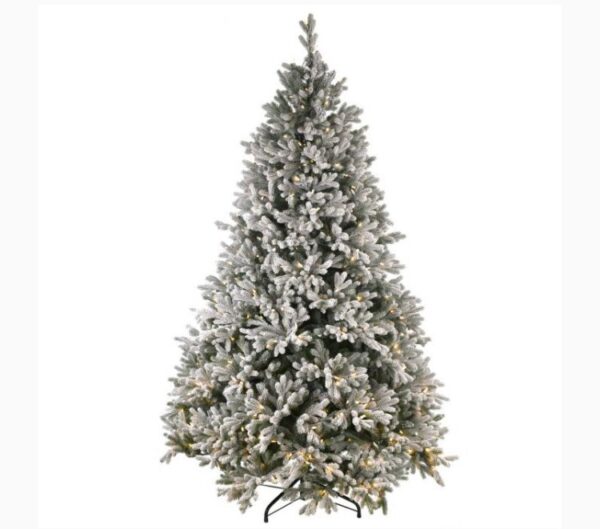 Sapin en plastique ALASKA SPEED, enneigé, LEDs, 230cm, Ø150cm