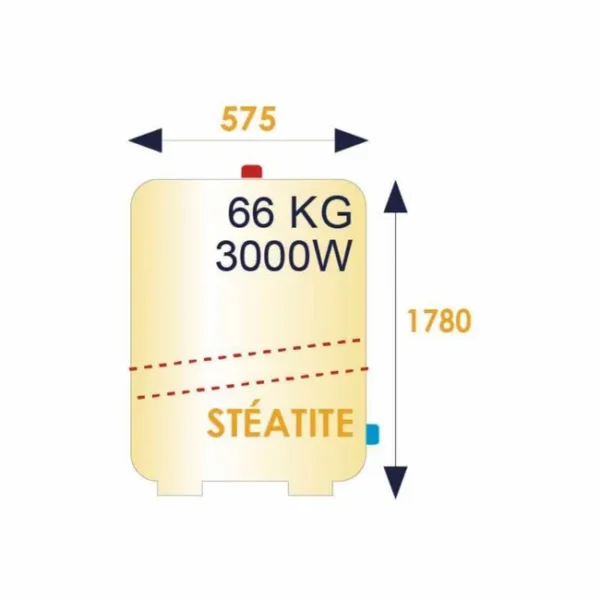Chauffe-eau vertical stable stéatite STEATIS 300 l - THERMOR