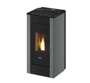 Poêle à granulés étanche 7kW Sharp Airtight 48x46x94.3cm (LxlxH) noir
