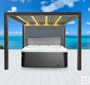 PERGOLA BIOCLIMATIQUE 3X4M ALUMINIUM MOTORISÉE & LED - FRANÇOIS ROGER® - GRIS ANTHRACITE, 12M²