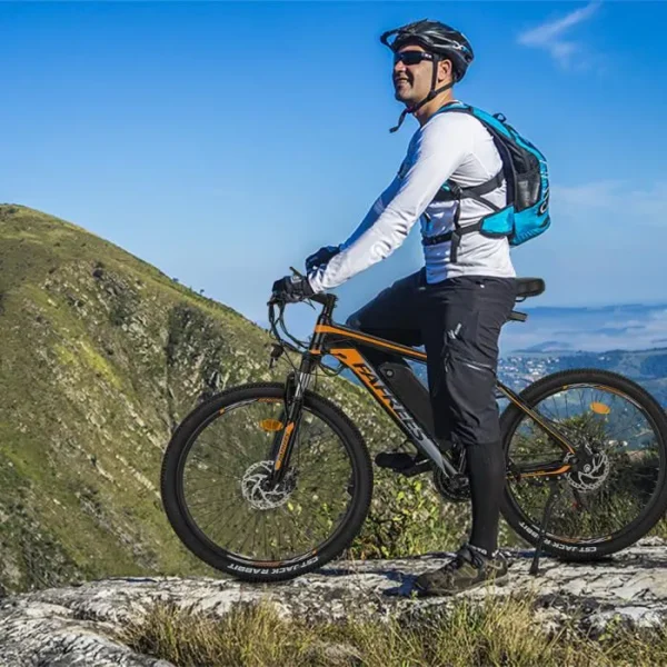 Vélo électrique 26'' FAFREES HAILONG-ONE 350W 25 km/h 10Ah 21 Vitesses Noir-Orange – Image 2
