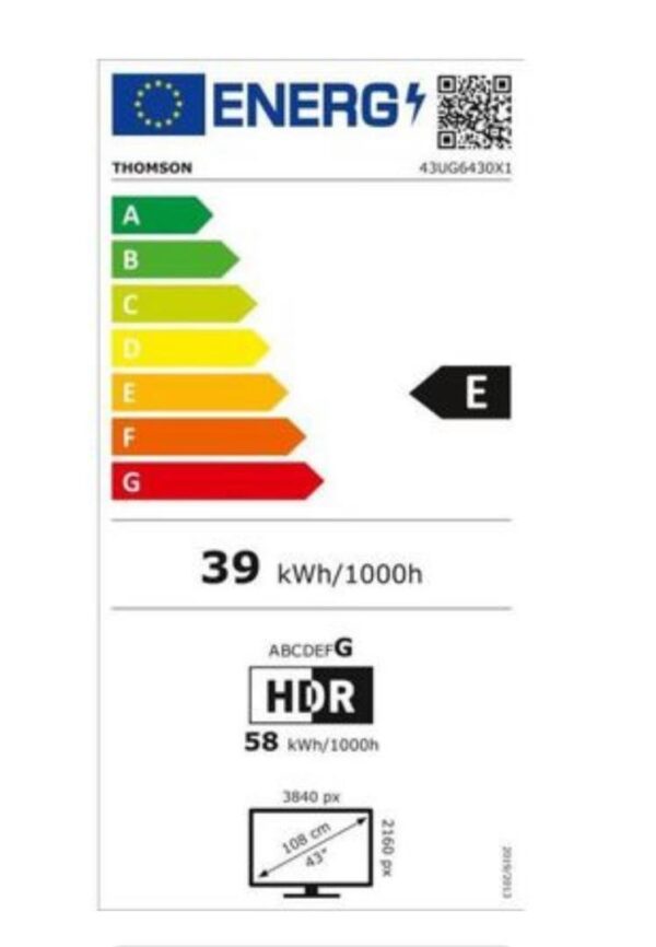 THOMSON 43UZ6430-TV LED UHD 4K -43"(108cm) - HDR 10- Android TV 9.0 -2 x HDMI – Image 3
