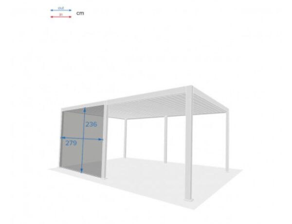 Store blanc pour côté 6 mètres pour pergola Evora 3.60 x 6 mètres – Image 3