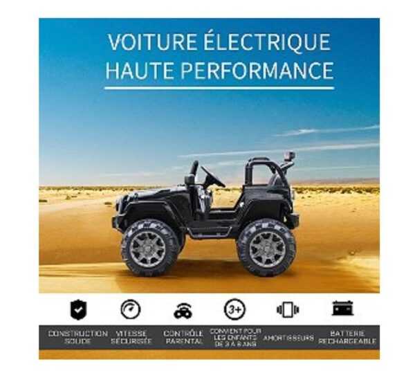 Voiture 4x4 électrique 12 V + télécommande 128L x 78l x 76H cm – Image 7