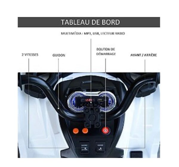 Voiture 4x4 quad buggy électrique enfant 3 à 6 ans effets lumineux – Image 4