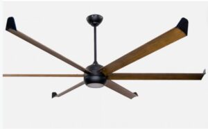 BIGCOOLECO UN SUPER DÉSTRATIFICATEUR ALUMINIUM LAQUÉ NOIR SIMILI BOIS TRÈS GRAND TAILLE MODERNE DC 236 CM KLASSFAN
