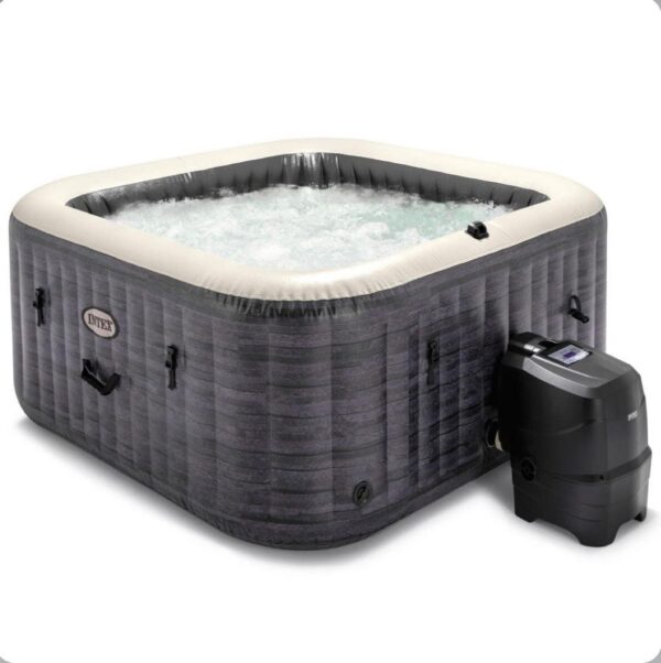 Spa gonflable carré PureSpa bulles Ardoise 6 places