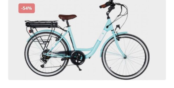 Vélo à assistance électrique Essentielb URBAN 400 vert d’eau