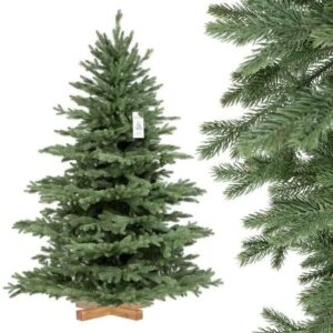FAIRYTREES 150cm Sapin de Noël artificiel Alpes Premium - socle
