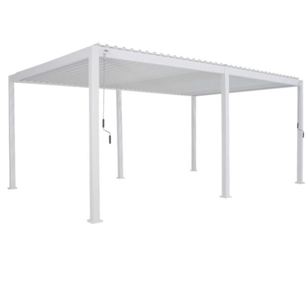 Pergola Evora grand modèle Blanche 6 x 3,6 m - Aluminium traité époxy – Image 2