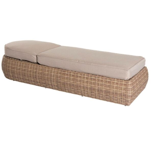 Lit de piscine Mooréa Savana Aluminium traité époxy, Résine tressée, Polyester – Image 2