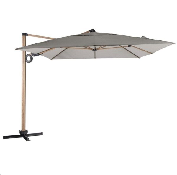 Parasol déporté rectangulaire Soly Honey & Noisette 4 x 3 m - Aluminium, Polyester – Image 2