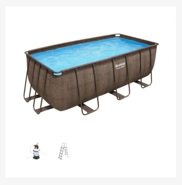 Piscine de jardin Power Steel™ rectangulaire de Bestwa