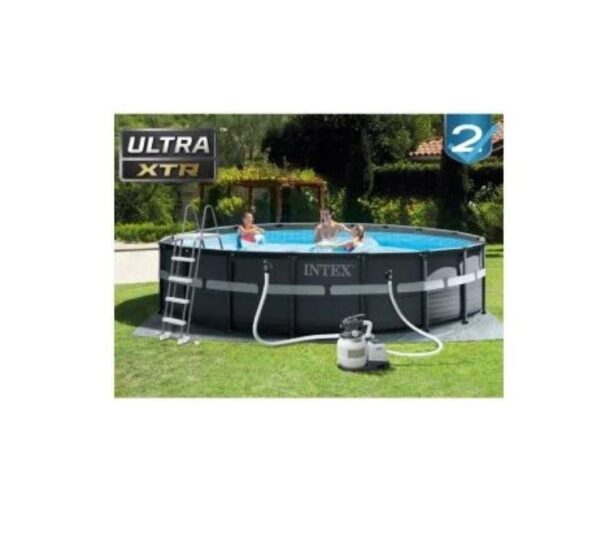Piscine Intex 26330 avec Ultra Frame XTR cm 549x132h filtre a' sable pompe e'chelle feuille de couverture et feuille de base – Image 2