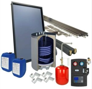 Set solaire OEG 4plus sur plat 120 L ballon ECS sous plan travail 1 capteur