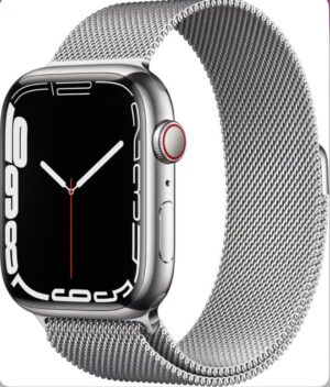 Apple - Apple Watch Series 7 OLED 45 mm 4G Argent GPS (satellite)