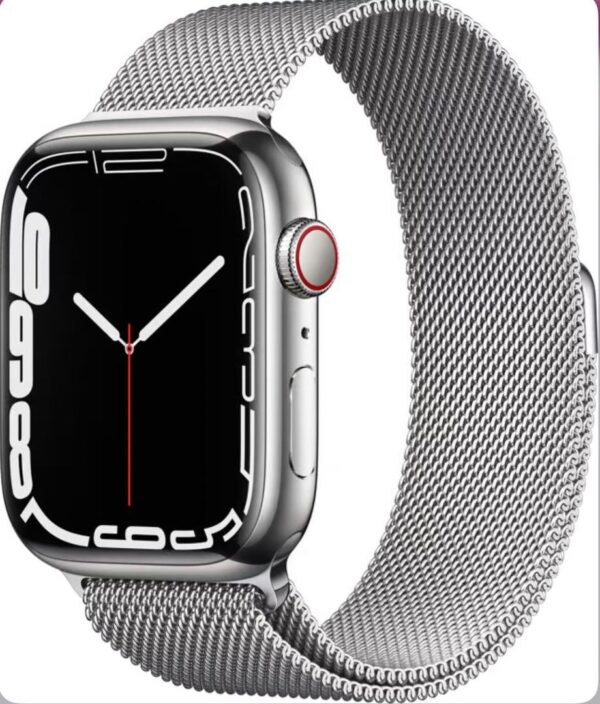 Apple - Apple Watch Series 7 OLED 45 mm 4G Argent GPS (satellite)