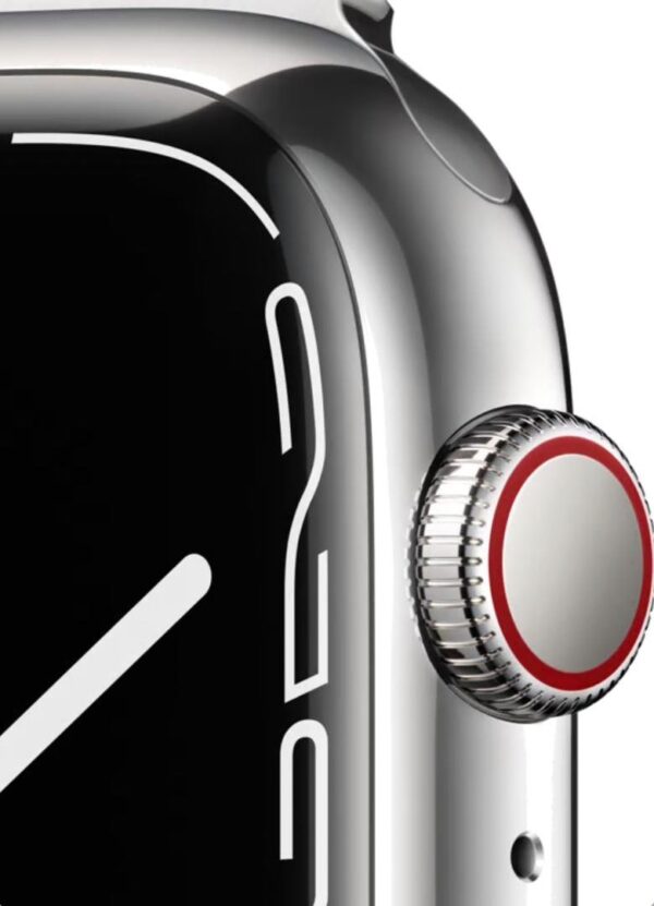 Apple - Apple Watch Series 7 OLED 45 mm 4G Argent GPS (satellite) – Image 3