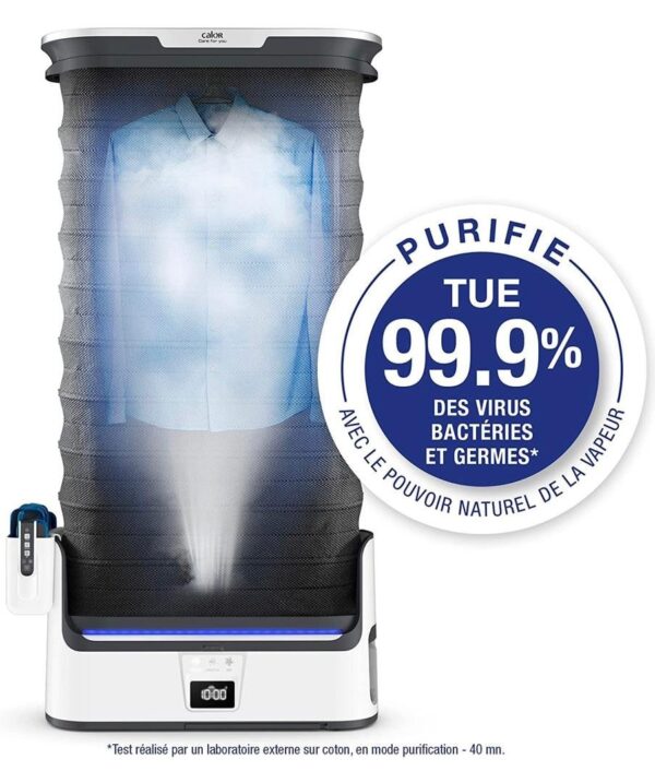 Calor Care For You Solution de soin du linge automatique, Défroissage et assainissement automatiques, Puissance vapeur naturelle, Séchage doux, Réduit les odeurs, Assainit jusqu'à 99,99 % YT3040C0 – Image 2