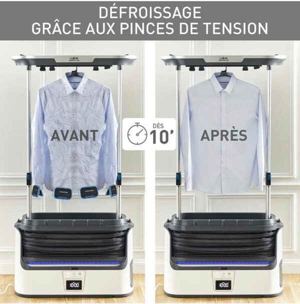 Calor Care For You Solution de soin du linge automatique, Défroissage et assainissement automatiques, Puissance vapeur naturelle, Séchage doux, Réduit les odeurs, Assainit jusqu'à 99,99 % YT3040C0 – Image 4