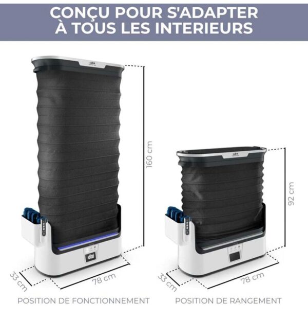 Calor Care For You Solution de soin du linge automatique, Défroissage et assainissement automatiques, Puissance vapeur naturelle, Séchage doux, Réduit les odeurs, Assainit jusqu'à 99,99 % YT3040C0 – Image 6