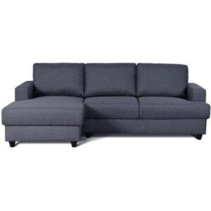 PAUL Canapé d'angle gauche 4 places -Tissu gris anthracite-Contemporain