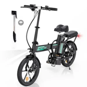 HITWAY vélo électrique Pliable 16" E-Bike,Vélos à Assistance,Batterie 36V/8,4Ah,Pédalage Assisté,pompe à vélo gratuite