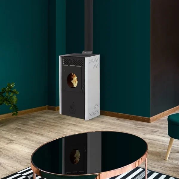 Poêle à granulés BELLEZA Puerto blanc 11KW – Image 2