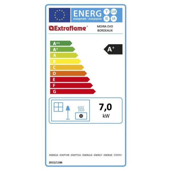 Poêle à granulés étanche - 7kW - réservoir 11kg - Moira Evo LA NORDICA EXTRAFLAME – Image 3