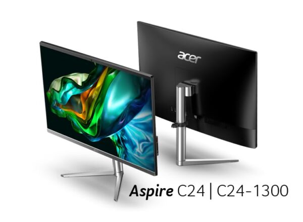 Acer Aspire C24-1300, All-in-One PC 23.8" Full HD IPS (AMD Ryzen 5 R57520U, RAM 16 Go, SSD 512 Go, AMD Radeon Graphics, Windows 11 Famille),PC Tout-en-Un + Clavier et Souris,... – Image 4