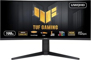 ASUS TUF Gaming VG34VQEL1A – Ecran PC gaming incurvé 34" UWQHD - 3440 x 1440 - 100Hz, 1ms - Freesync - 125 % sRGB - HDR