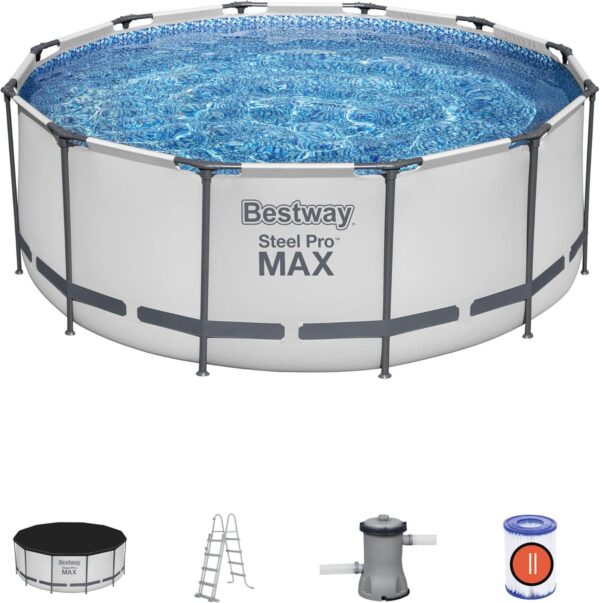 Bestway 56420-3 Set Piscine Hors Terre Steel Pro Max Rond de 366 x 122 cm – Image 2