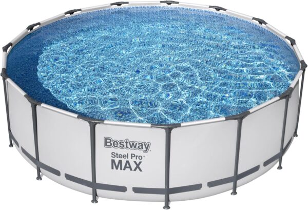 Bestway 56438 Piscine hors sol Steel Pro Max™ diamètre 457 x 122 cm, filtre à cartouche, bâche, échelle – Image 4