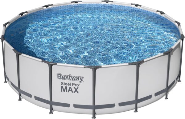 Bestway 56438 Piscine hors sol Steel Pro Max™ diamètre 457 x 122 cm, filtre à cartouche, bâche, échelle – Image 6