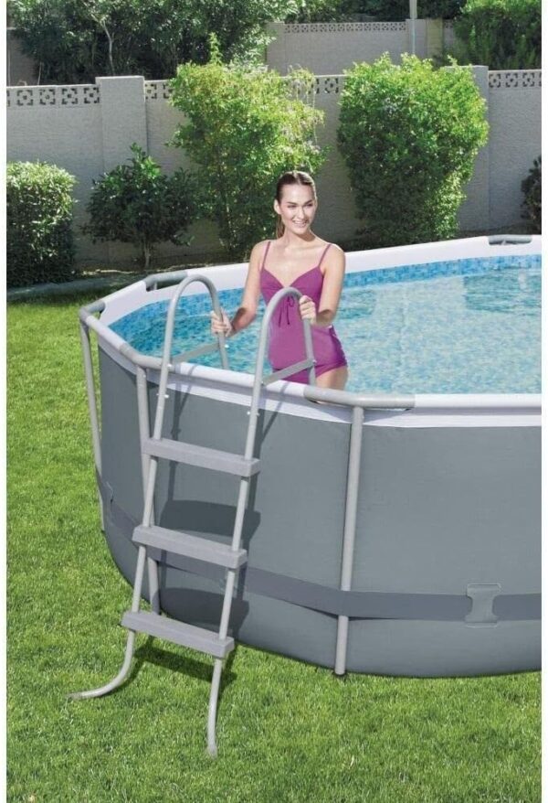 Bestway 56448-3 Piscine hors sol en acier à haute tension 488x305x107 cm – Image 4