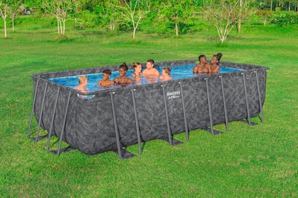Bestway Kit Piscine Hors Sol rectangulaire APX 365-549 cm x 274 cm x 132 cm - Gris foncé – Image 3