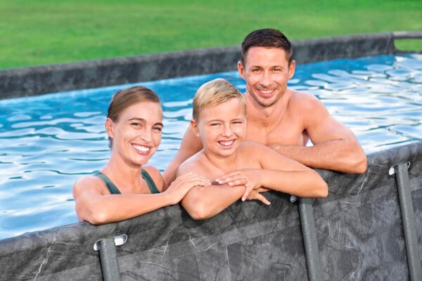 Bestway Kit Piscine Hors Sol rectangulaire APX 365-549 cm x 274 cm x 132 cm - Gris foncé – Image 5