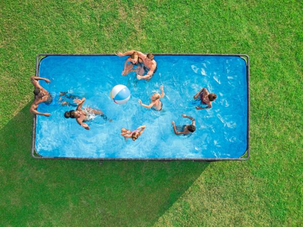 Bestway Kit Piscine Hors Sol rectangulaire APX 365-549 cm x 274 cm x 132 cm - Gris foncé – Image 10