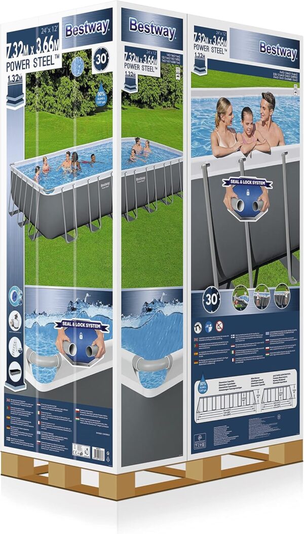 Bestway Power Steel Kit Piscine Hors Sol 7,32 X 3,66 X 1,32 m – Image 3