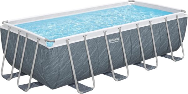 Bestway® Power Steel™ Piscine de Rechange sans Accessoires 488 x 244 x 122 cm, Aspect marbre (Gris Ardoise), rectangulaire – Image 2