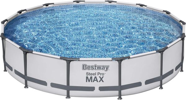 Bestway Steel Pro Max Piscine Hors-Sol Ronde avec Pompe de Filtration Gris Ø 427 x 84 cm – Image 5