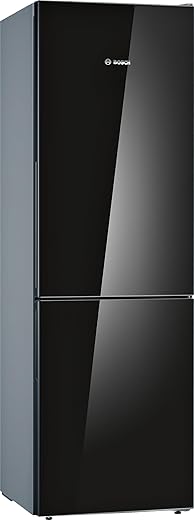 Bosch KGV36VBEAS, Série 4, Réfrigérateur congélateur, Pose libre, 186 x 60 cm, 214 L / 94 L, Noir