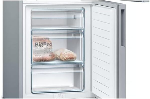 Bosch KGV36VLEAS, Série 4, Réfrigérateur congélateur, Pose libre, 186 x 60 cm, 214 L / 94 L, Inox – Image 3