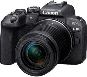 Canon EOS R10 Appareil Photo Hybride Format APS-C 242 Mpix Noir + Objectif RF-S 18-150mm F35-63 is STM Noir