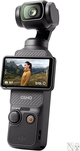 DJI Osmo Pocket 3, camera vlog CMOS 1'' et Vidéo 4K/120 ips, digital camera, Stabilisation à 3 axes, MAP rapide,Suivi Facial/Objets,Écran tactile rotatif 2",petite Cam. Vidéo...