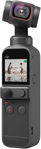 DJI Pocket 2 - Caméra 4K à Stabilisation 3 Axes, Vlog, Vidéo Ultra HD, Photo Haute Résolution 64 MP, 1/1.7” CMOS, HDR, Réduction du Bruit, Timelapse, Slow Motion, 8x Zoom,...