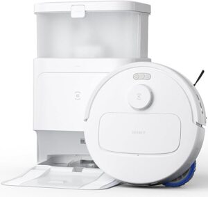 ECOVACS N30 PRO OMNI Aspirateur Robot avec Station OMNI tout-en-un, 10000Pa, Robot Aspirateur Laveur avec Brosse ZeroTangle 2.0, Nettoyage à l'eau chaude 60℃, Nettoyage Humide...