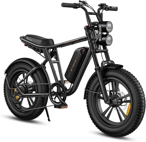 ENGWE M20 Vélo électrique pour Homme avec pneus Fat Tire 20" x 4,0" 48 V 13 Ah Longue portée 50 km à 100 km 7 Vitesses (Noir)