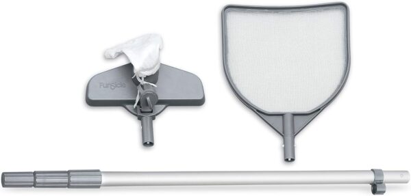 FUNSICLE, Piscine Tubulaire, Hors Sol, Ronde À Hublot, Épurateur, Échelle de Sécurité, Kit d'entretien, Bâche, Tapis de Sol - Ø 3,66M X H1,22M, Couleur Grise – Image 5